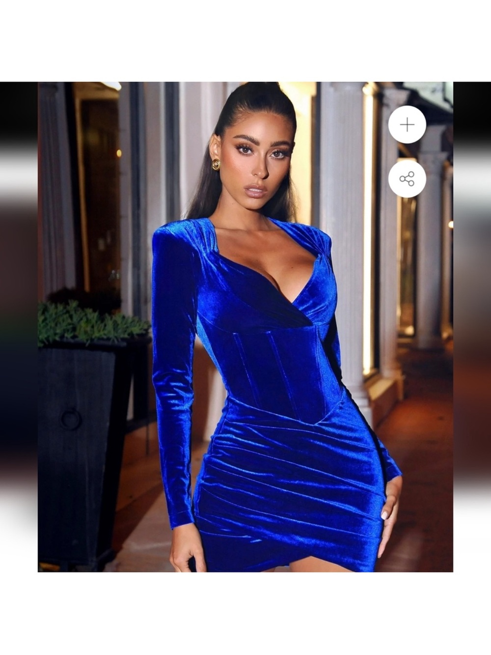 MISS CIRCLE TAMARA ROYAL BLUE CORSET DRESS, SIZE XS New